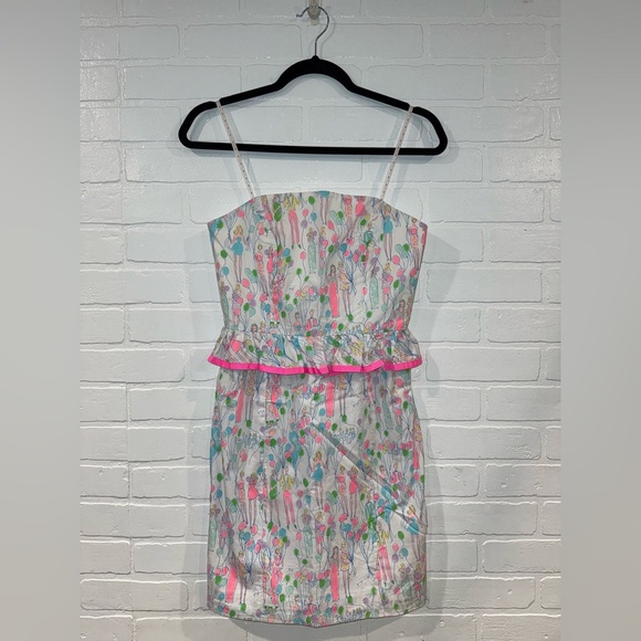 Lilly Pulitzer 💫 Holy Grail 💕 Sleeveless Peplum Lowe Shift Dress in Pop - Picture 13 of 16